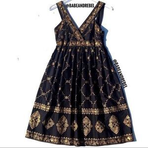 Michael Michael Kors Floral Leaf Print  Sequin Dress Size 2